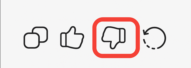 כפתורי משוב - לא אהבתי